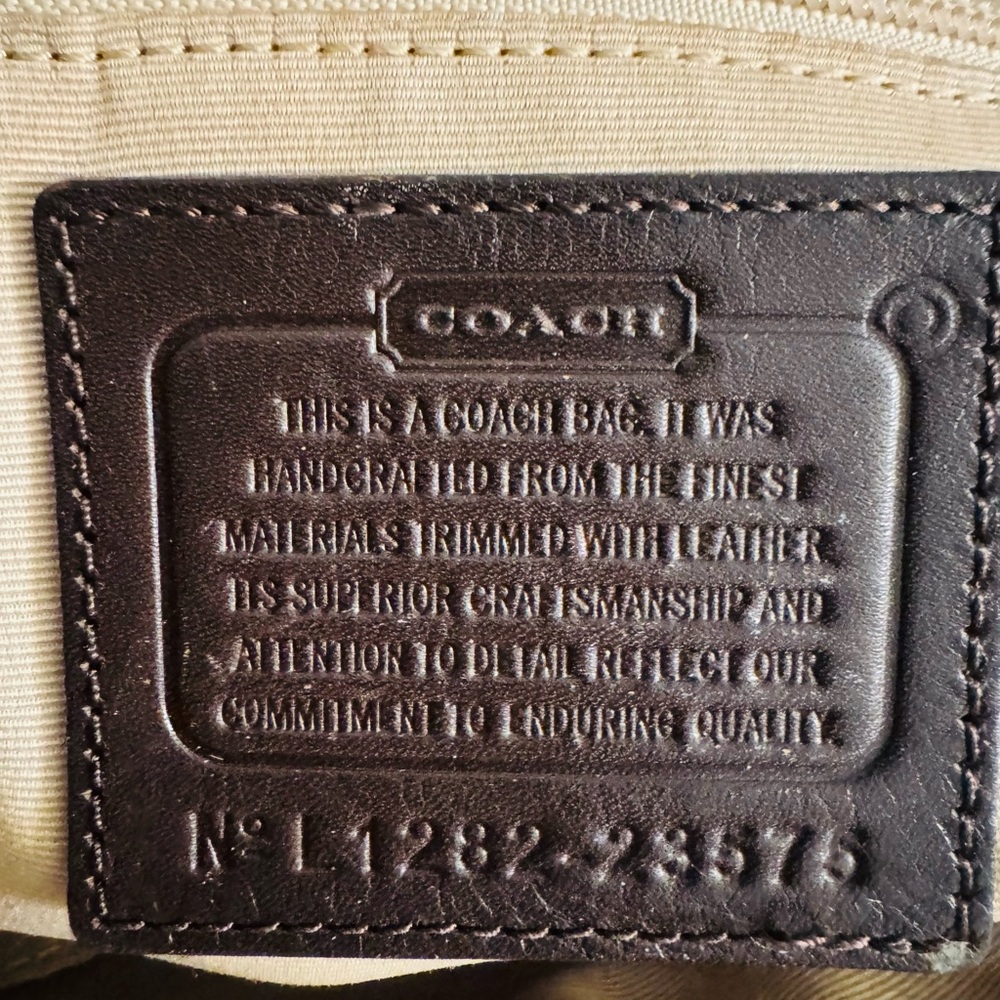 Coach Legacy Haley satchel signature canvas with dark brown leather trim - Picture 9 of 11